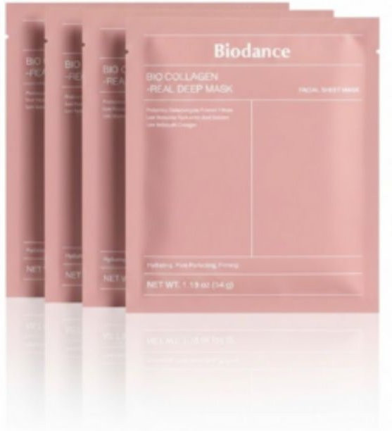 BIODANCE Bio Kollagen Real Deep Mask, Hydrogel Gesichtsmaske, 4x 34g - Bild 1