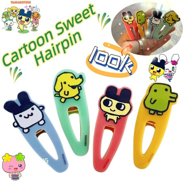Bandai Tamagotchi Haarspangen, Cartoon-Haarspangen, Mädchen Pony-Seitenhaarspangen - Bild 1