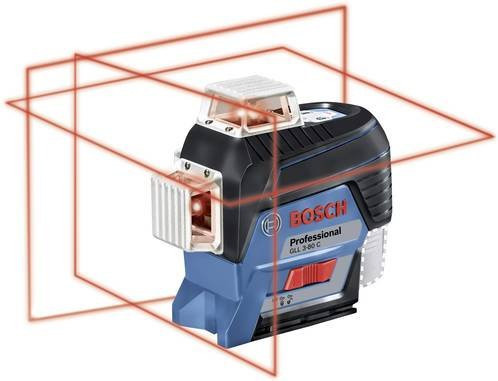 Bosch Professional GLL 3-80 C Kreuzlinienlaser mit Baustativ BT 150 und Akku, Reichweite bis 120 m - Bild 1