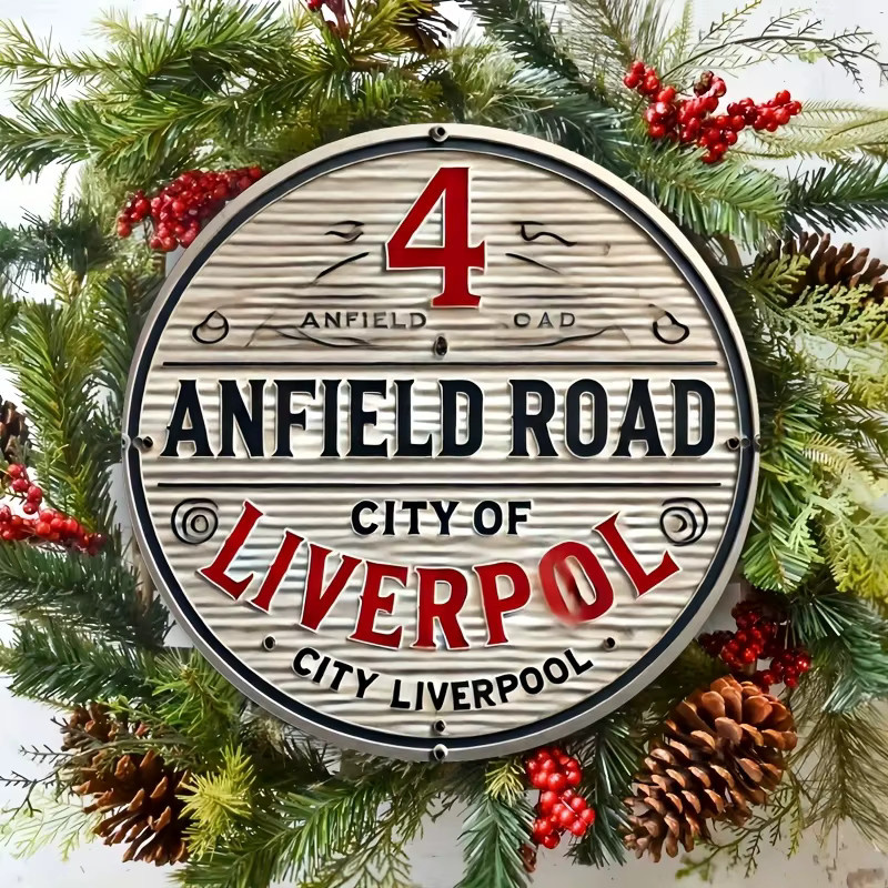 Leipu Anfield Road Vintage Holzwandkunst – Rustikales Wandbild aus Holz in Multicolour - Bild 3
