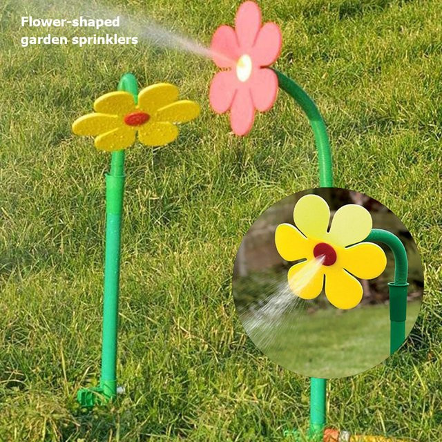 APWIKOGER Rotierender Garten-Sprinkler in Blumenform mit 720 Grad Drehung, Gelb - Bild 1