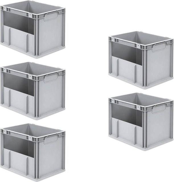 PROREGAL SparSet 5x Eurobox NextGen Insight Transportboxen Grau H x B x T: 32 x 30 x 40 cm - Bild 1
