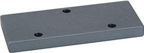 Riegler Abdeckplatte für Grundplatte G 1/4 mit Anschlussfläche G 1/8, Grau, Kunststoff - Bild 1