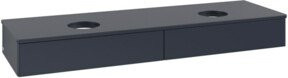 V&B Waschtischunterschrank Antao mit Beleuchtung ohne Frontstruktur in Blau lackiert B: 160 cm, T: 50 cm - Bild 1