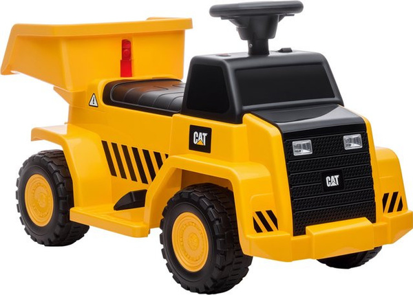 HOMCOM Elektro Kindertraktor Gelb mit kippbarer Ladefläche, Licht und Sound, Aufsitztraktor für Kinder von 1,5 bis 3 Jahren, B/H/L: 36 x 74,5 x 43,5 cm