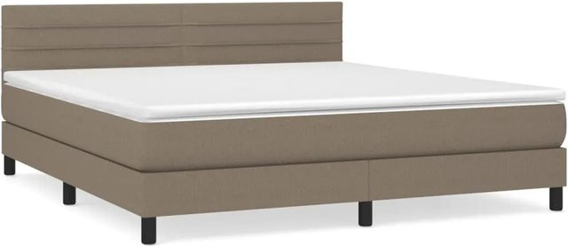 vidaXL Boxspringbett Hybrid mit Matratze in Taupe, B/T: 160 x 200 cm - Bild 1
