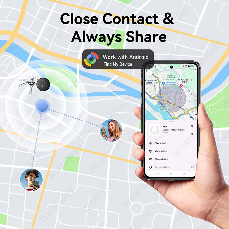 Peocke Smart-Tracker-Tags für Android in Schwarz, Bluetooth-Gerätefinder kompatibel mit Google Find My Device Hub für Gepäck und Gegenstände - Bild 5