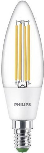 Philips LED Leuchtmittel Kerzenform E14 Warmweiß 2,3W 485lm Transparent H x Ø: 12,5 x 4,0 cm - Bild 1