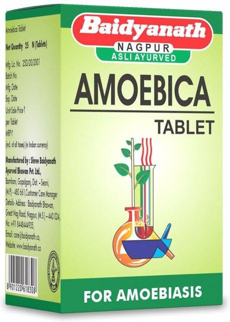 Baidyanath Amoebica Ayurveda Verdauungsunterstützung Tabletten, 25 Stück - Bild 1