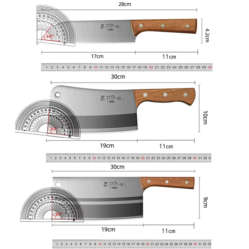 3-teiliges Premium-Messerset aus Edelstahl in Silber für Fleisch, Knochen und präzise Schnitte - Bild 2