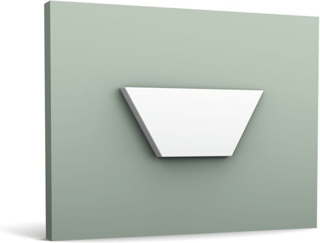 Orac 3D Wandpaneel Decor W101 Modernes Trapezium Zierlement in Weiß aus Kunststoff - Bild 1