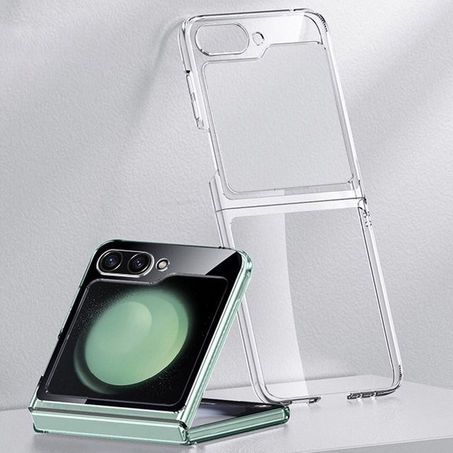 Stoßfeste transparente Handyhülle für Samsung Galaxy Z Flip (kompatibel mit Flip 3 bis Flip 8) - Bild 1
