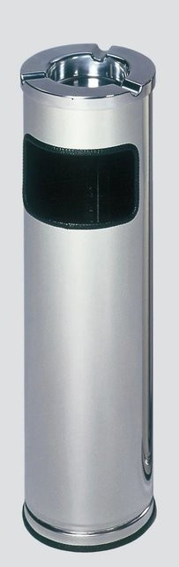 PROREGAL Kombiascher aus Edelstahl mit poliertem Aschereinsatz, Silber, H x B x T: 66 x 20 x 20 cm - Bild 1