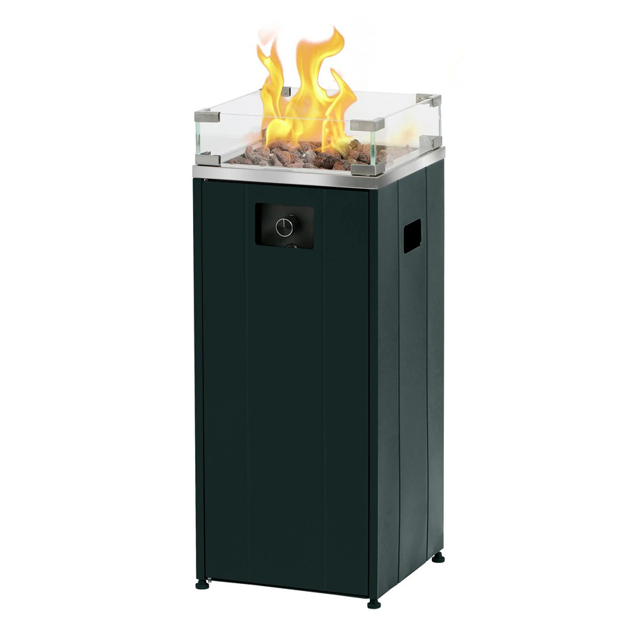 Buschbeck Loungefeuer Malta Gas-Feuertisch in Schwarz mit Lavasteinen und Sicherheitsglas - Bild 2