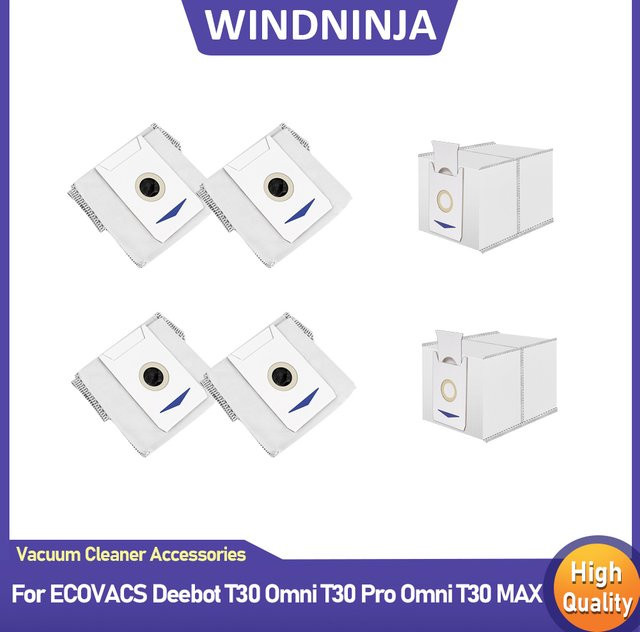 Aktivkohle-Staubbeutel in Weiß für ECOVACS DEEBOT T30 Omni, T30 Pro Omni, T30 MAX und Yeedi M12 Pro+ Ersatzteile - Bild 1