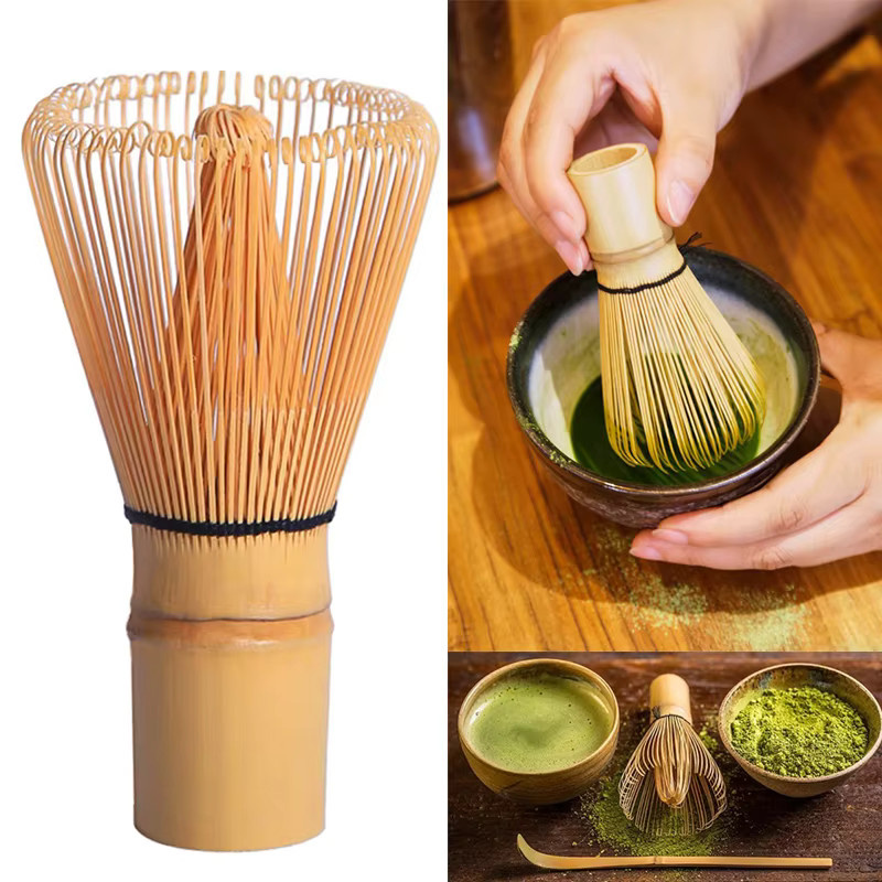 Matcha-Bürste aus Bambus für japanischen Grüntee, Chasen Tee-Werkzeug, Braun - Bild 2