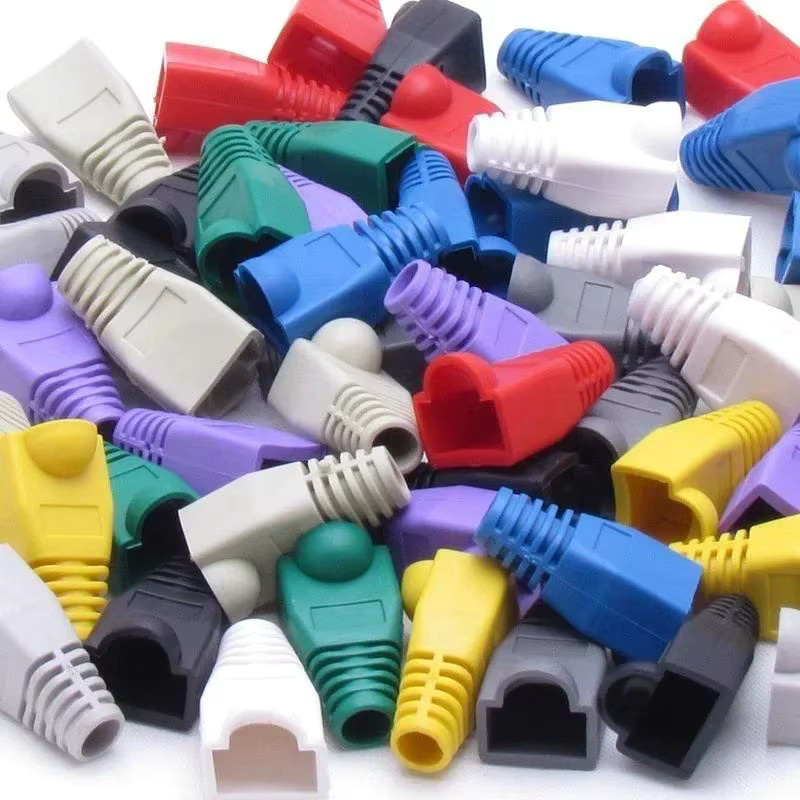 30 Stück RJ45 Stecker Kappen für CAT5E und CAT6 Ethernet Netzwerk Kabel in Multicolour zur Zugentlastung und zum Schutz der Abdeckung - Bild 3