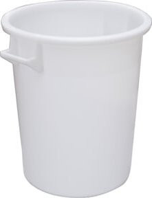 HMH Tonne in Weiß, lebensmittelecht, Volumen: 75 Liter, Höhe: 57 cm, Durchmesser: 48 cm - Bild 1