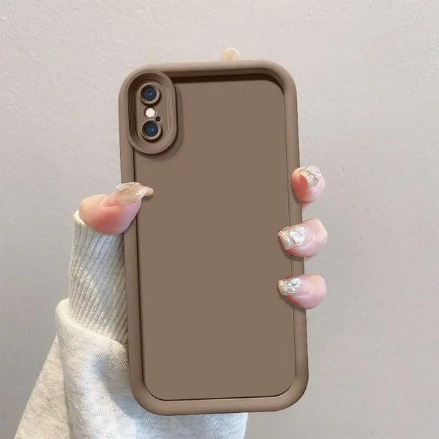 Apple Silikonhülle für iPhone X, XR und XS Max in Beige mit mattem Retro-Finish - Bild 1