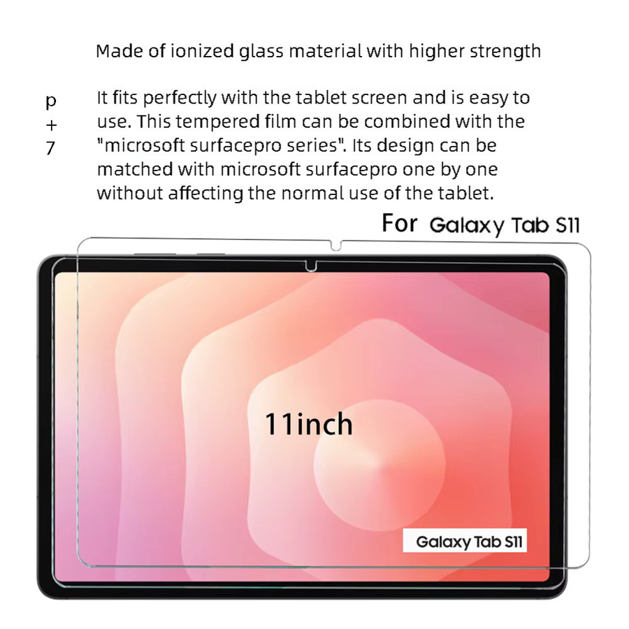 2er-Pack Gehärtetes Glas Display Schutzglas für Samsung Galaxy Tab S11 S10FE S9FE S9 11 Zoll in Transparent - Bild 2
