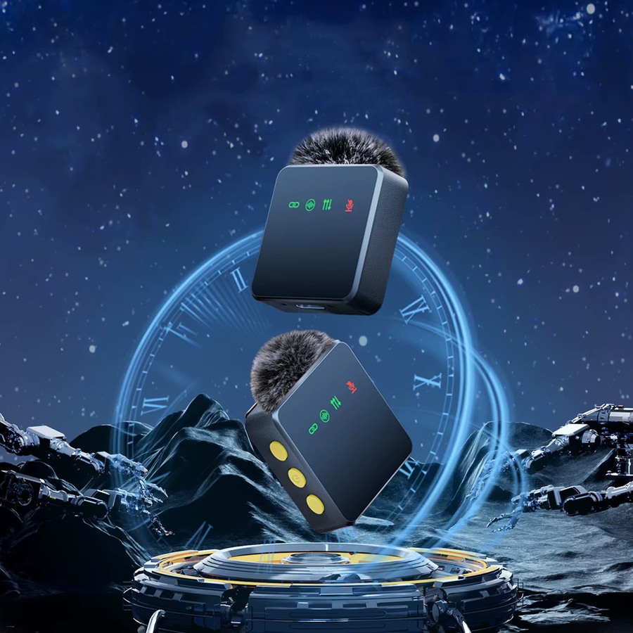 HITOZON Drahtloses Lavalier-Mikrofon mit USB-C Anschluss in Schwarz für Smartphones und Computer - Bild 3