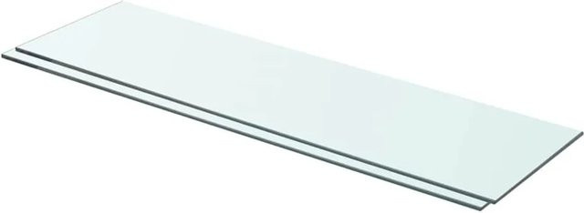 vidaXL Regalböden aus Glas in Transparent, 2 Stück, Breite: 70 cm, Tiefe: 20 cm - Bild 1