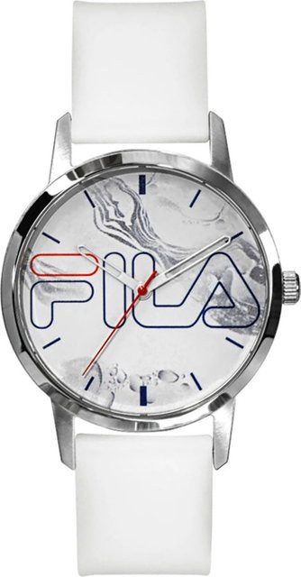 Fila Herrenuhr, Quarz, Edelstahl, 42 mm, Silikon, Silber, Weiß - Bild 1