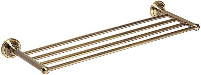 Brillantbad BETRO Handtuchhalter aus Messing in Bronze und Gold, B/H/T: 66,5 x 6,5 x 22,5 cm - Bild 1