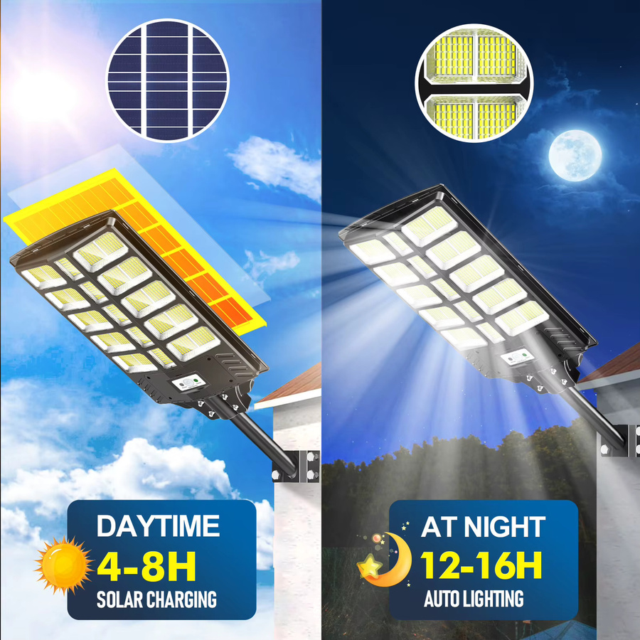 Wasserdichte Solar-LED-Außenwandleuchte in Schwarz mit Bewegungssensor und kaltweißem Licht für Garten und Terrasse - Bild 5