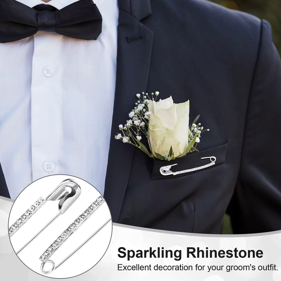 NOTIONSLAND Brosche Pins, Silber, Strass, Damen - Bild 2