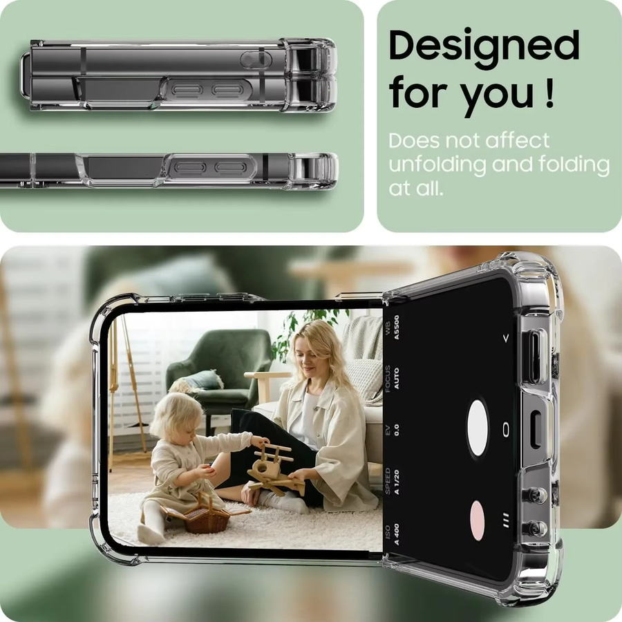 Transparente Schlanke Handyhülle aus Acryl für Samsung Galaxy Z Flip 7 fe, Z Flip 7, Z Flip 6, Z Flip 5 und Z Flip 4 - Bild 4