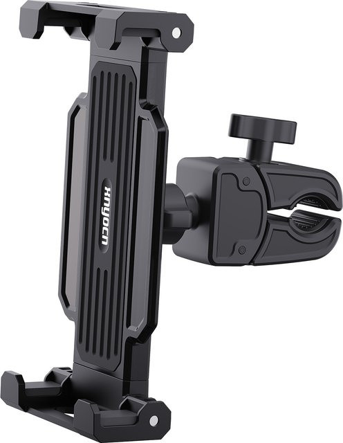 Xnyocn Fahrrad-Tablet-Halterung für Indoor-Fitness und Laufbänder, Lenkerhalterung für Tablets und Mobiltelefone von 4-12 Zoll, Schwarz - Bild 1
