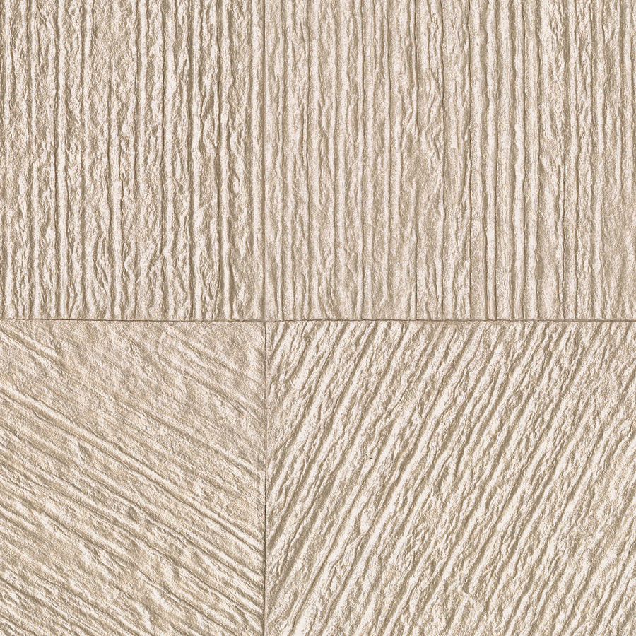 Élitis Tapete Koshi RM 1060 90 in Gold, Grau und Beige mit abstraktem geometrischem Design - Bild 1