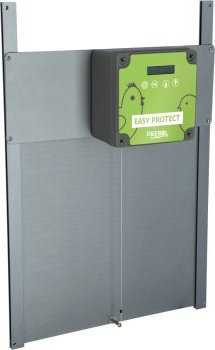 Kerbl Hobbyfarming Automatische Hühnertür EasyProtect Komplettset in Grau - Bild 1