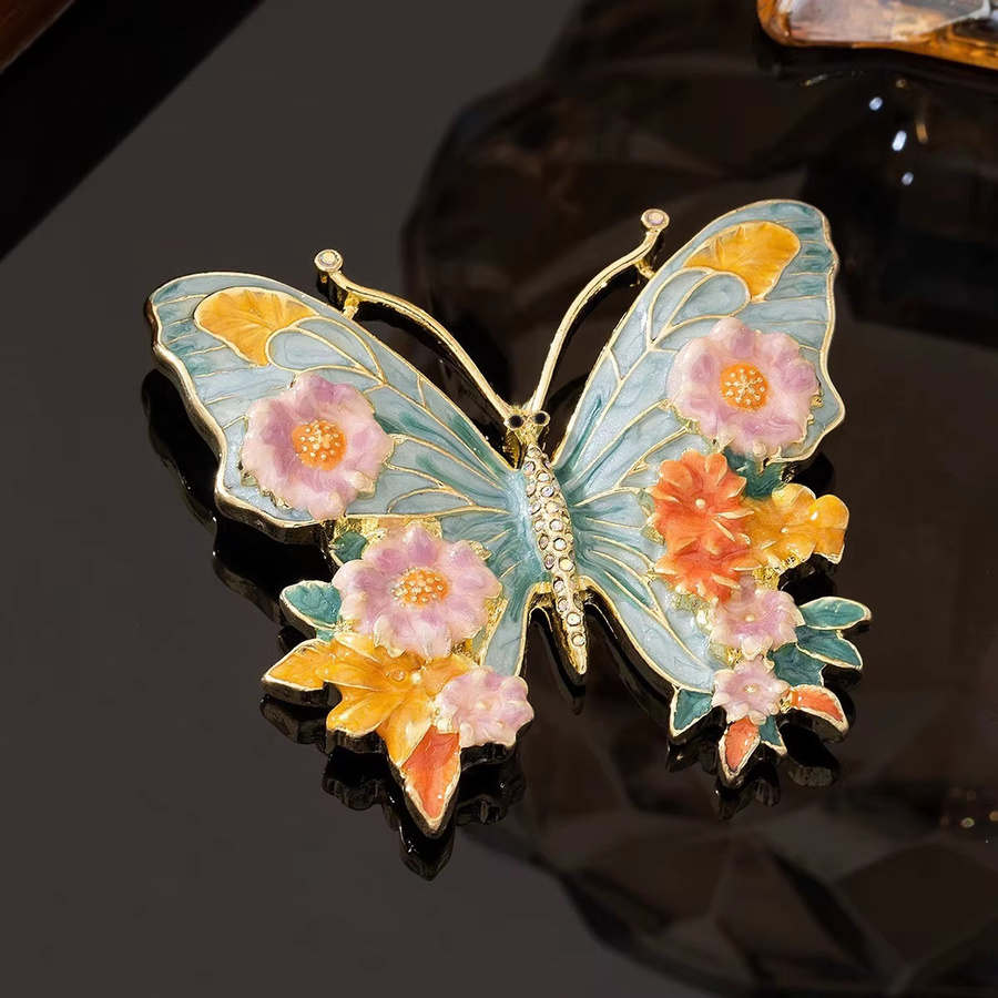 trsince Brosche Schmetterling, Emaille, bunt, Damen - Bild 2