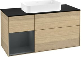 V&B Waschtischunterschrank Finion in Eiche mit lackierter Oberfläche, Breite: 120 cm, Tiefe: 60 cm - Bild 1