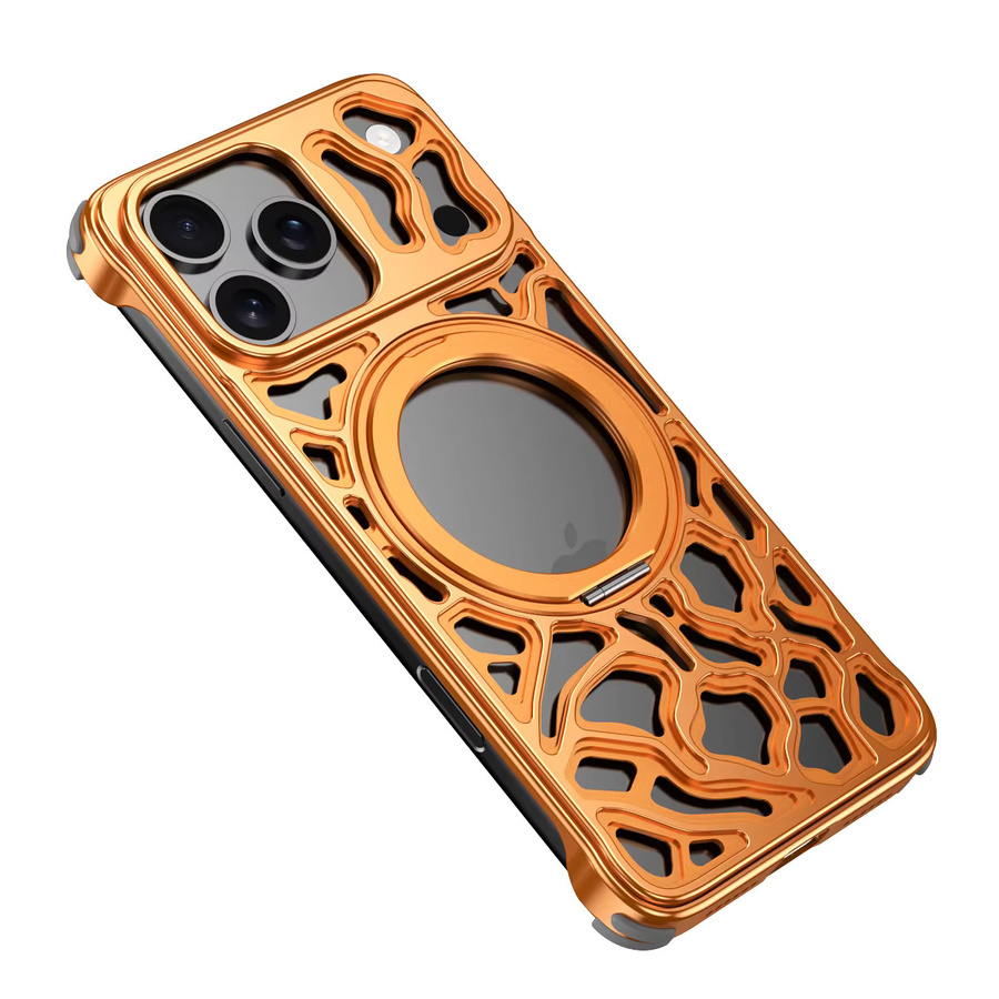 dcoud Magnetische 360 Grad Unsichtbare Halterung Handyhülle für iPhone 17 16 15 Pro Max mit Magsafe und Aluminiumlegierung in Grau - Bild 6