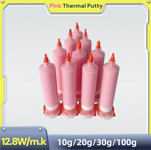 YK Thermal Putty Gel Pink 12,8 W/mk Wärmeleitpaste für VGA GPU IC Prozessor und Kühlkörper - Bild 1