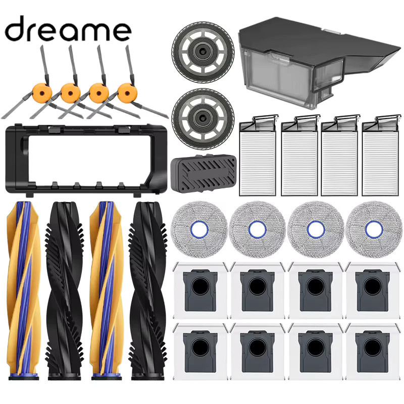 Dreame X60 Ultra X60 Master X60 Max Ultra Roboterstaubsauger Zubehör Set mit Staubbeuteln Hauptbürsten Seitenbürsten Hepa-Filtern und Wischtüchern in Multicolour - Bild 2