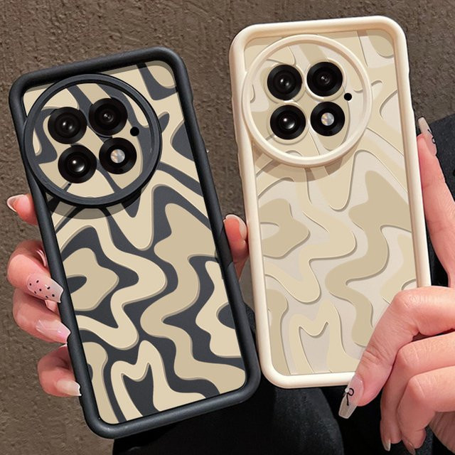 Stoßfeste Handyhülle mit gestreiftem Muster für OnePlus Modelle in Schwarz und Multicolour aus weichem TPU - Bild 1