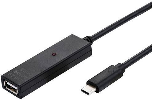 Value USB-C auf USB-A Kabel in Schwarz, Länge: 20,0 m - Bild 1