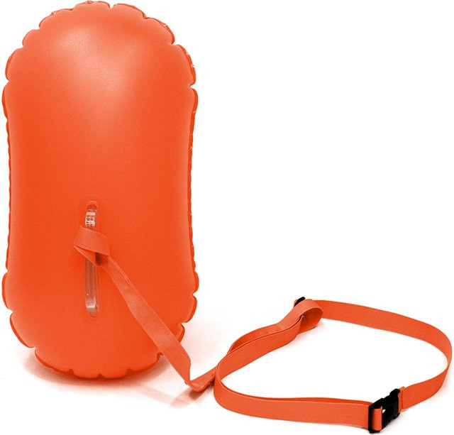 Aufblasbarer Schwimmbeutel in Orange aus wasserdichtem PVC zum Schwimmen und Schnorcheln - Bild 1