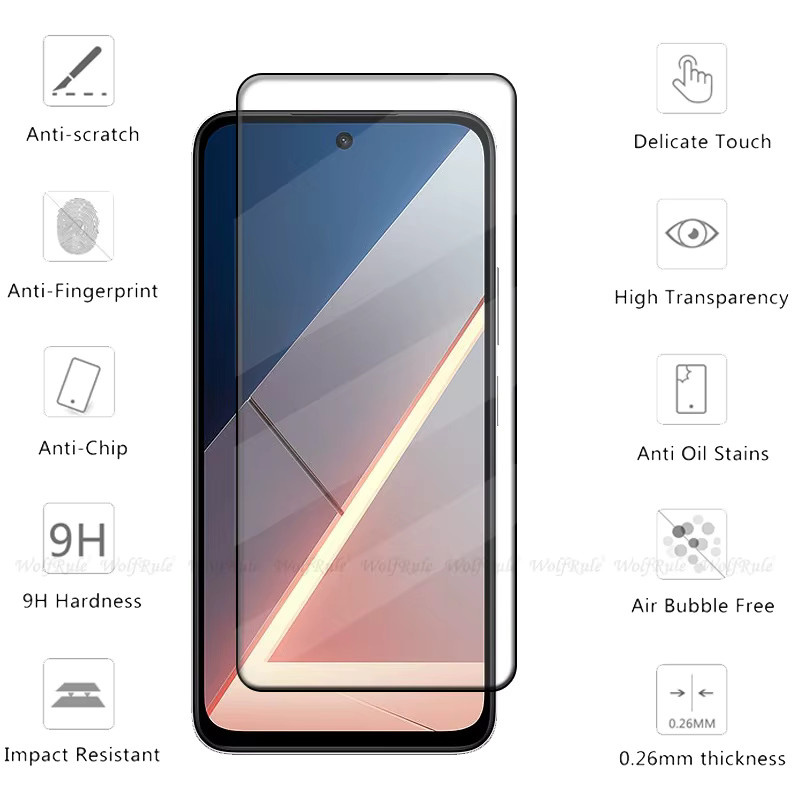 Xiaomi Poco M7 4G 6-in-1 Schutzset mit gehärtetem Glas Displayfolie und Objektivschutz in Transparent - Bild 2