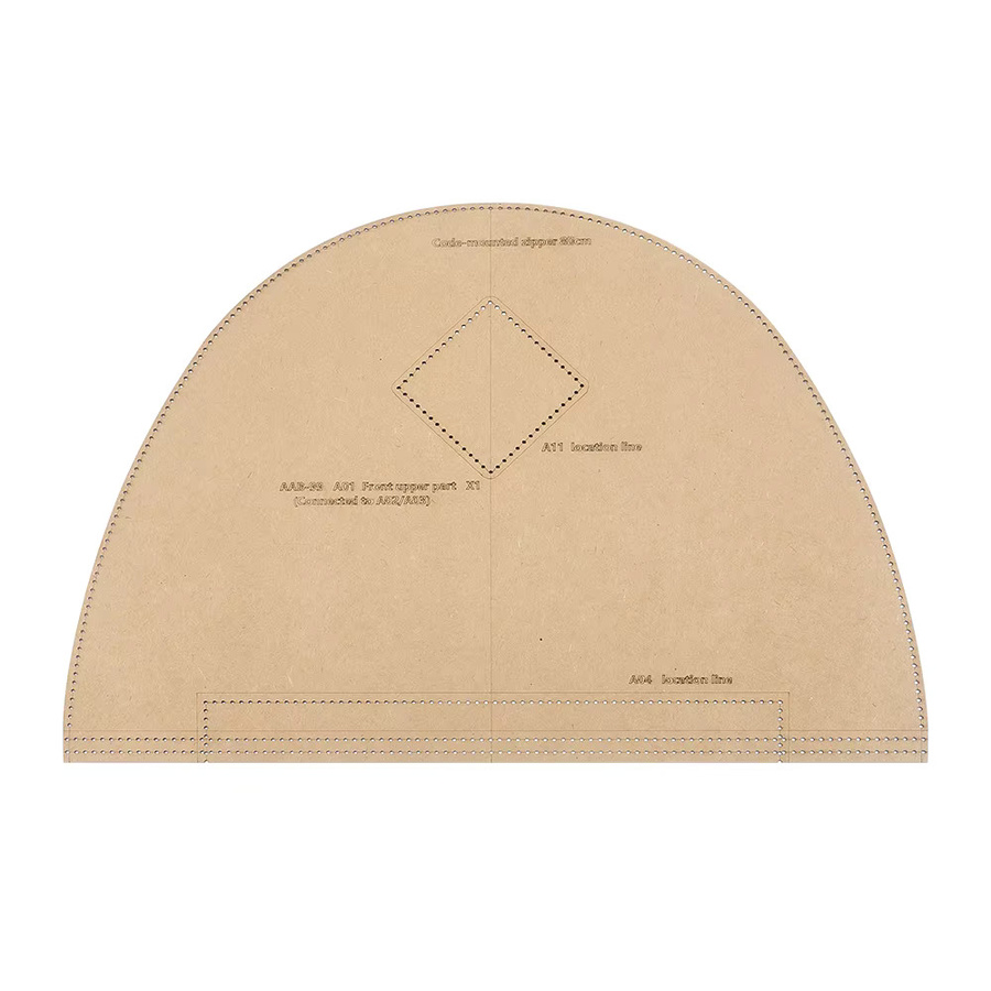 QJH DIY-Leder Bastelset mit Schablone aus Kraftpapier für handgefertigte Doppelschulter-Reiserucksäcke und Aufbewahrungstaschen inklusive Nähvorlage mit Löchern - Bild 2