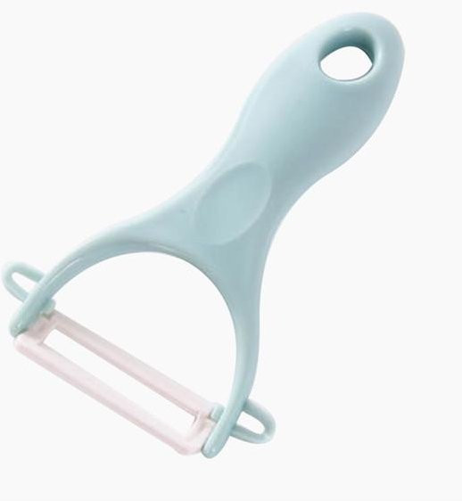 Houspace Trio-Schäler aus Keramik und Kunststoff für Gemüse, Obst und Käse, erhältlich in Grün, Pink oder Blau - Bild 1