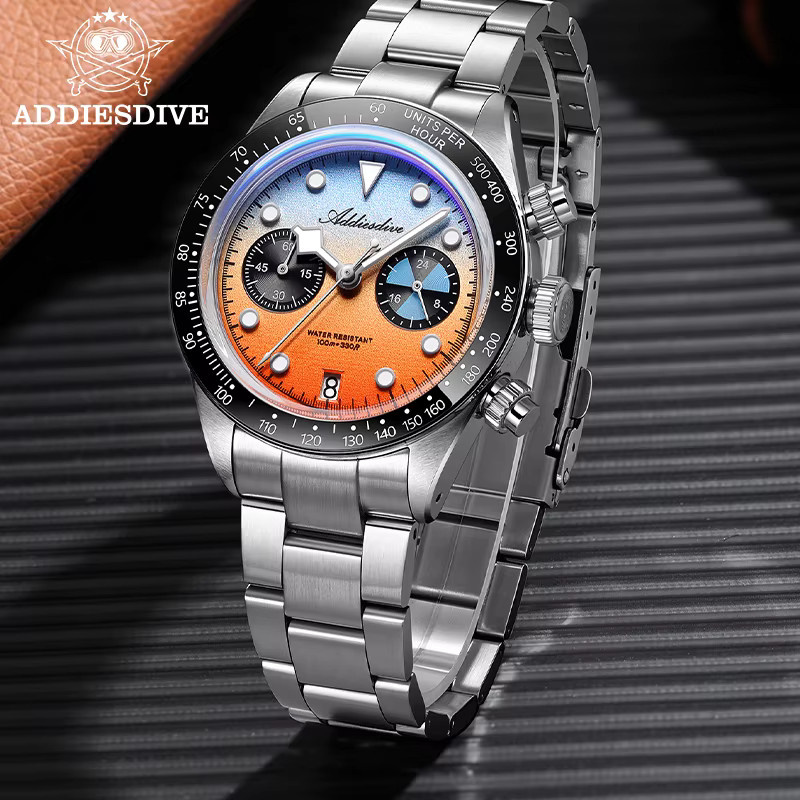 ADDIESDIVE Chronograph, Quarz, Edelstahl, Keramik-Lünette, Herren - Bild 4