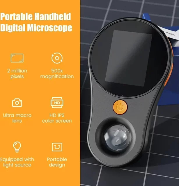 SALORIE Handheld-Dermatoskop-Hautanalysator, kabelloses digitales Mikroskop für Kopfhaut und Haare - Bild 1