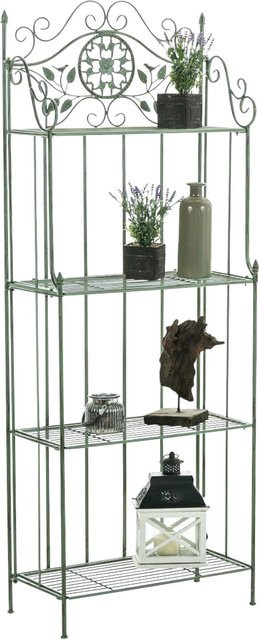 TPFGarden Standregal Florenz aus Metall in Antik-Grün, H: 175,0 cm, B: 66,0 cm, T: 32,0 cm - Bild 1