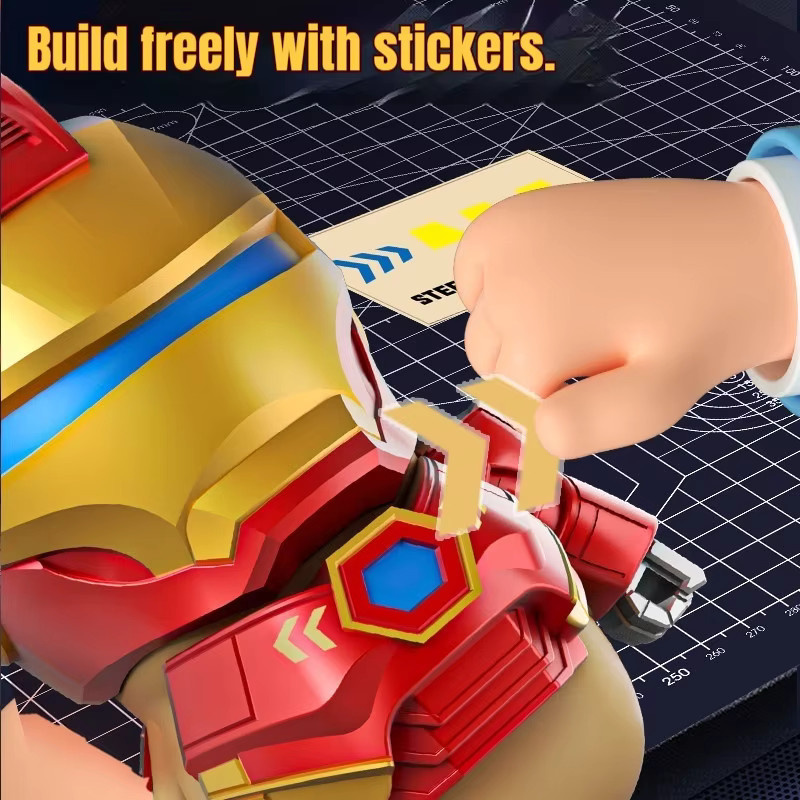 Bandai Marvel Magnetischer Capybara Iron Man Mecha, Transformierender Roboter-Modell Figur, mit Magnetischen Rüstungsteilen - Bild 4