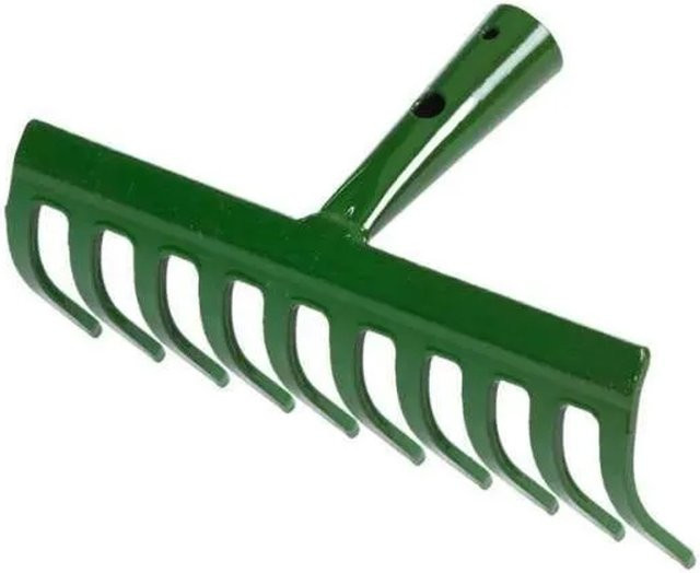 Galaflor Gartenrechen aus Stahl mit 10 Zinken, Breite: 25 cm - Bild 1